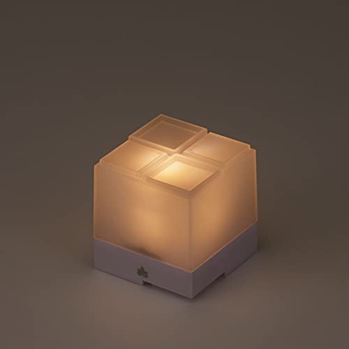 LOGOS Battery-Operated Remote Control Block Light - BA (3 Pieces) 74175030 White (approx.) 8cm W X 8cm D X 8cm H (1 Piece)