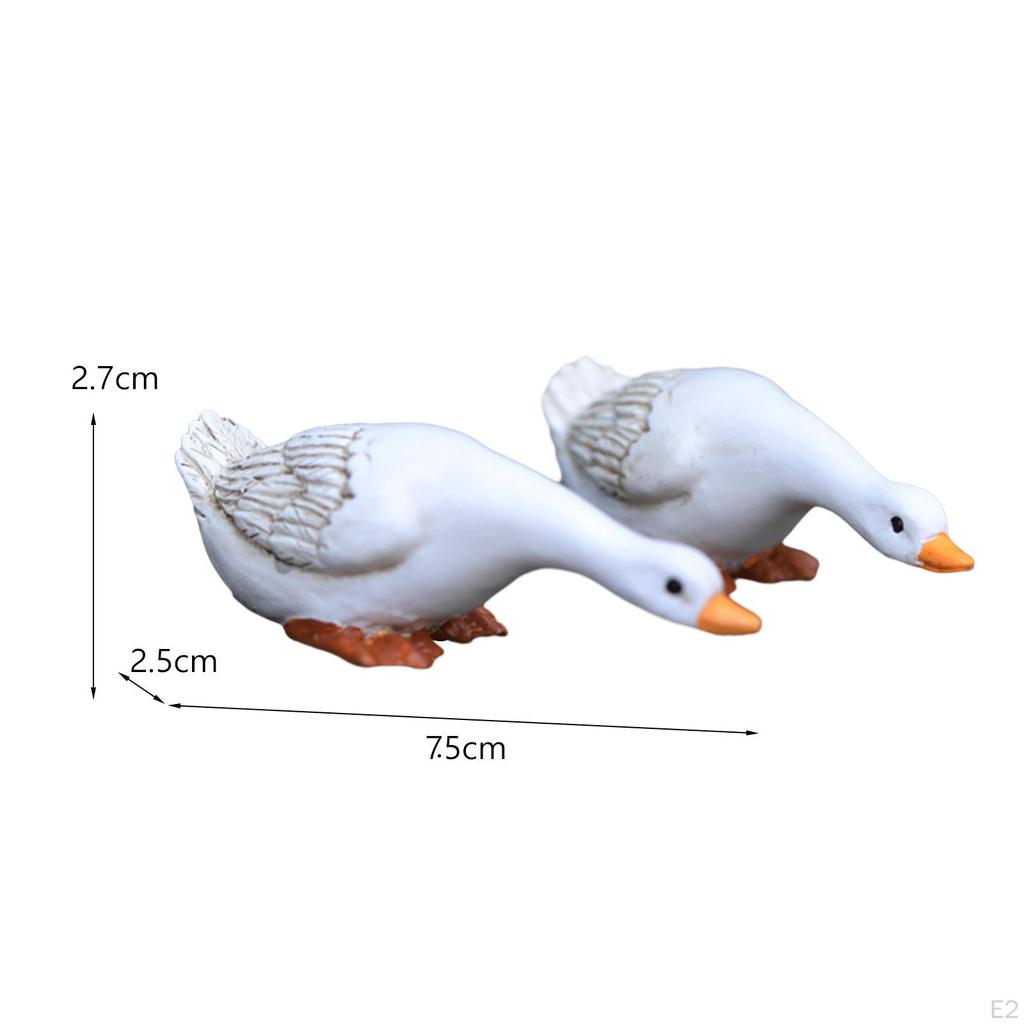 Cute Duck Resin Garden Statue Backyard Pond Ducks Decoration Crafts Animal Figurine Outdoor