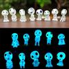Aquarium Object Tank 10 Pieces Blu-ray Miniature Furniture Resin Decoration Glowing Tree Elf Movie Character Cute Doll Collection Gift (Blu-ray10pcs)