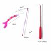 Teasing Stick with Plush Toy, Feather Replacement Head, Extendable Rod, Self-Entertainment Chewing Toy Set for Cats