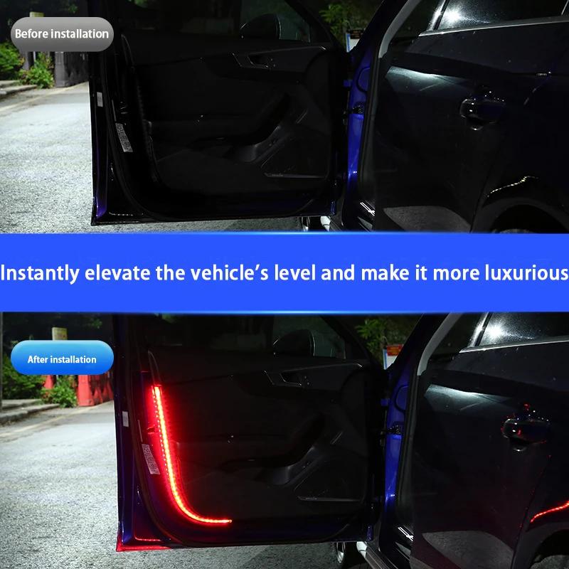 1/2/4pc Car door warning light, phantom color light, always on when opening the door, car anti rear end collision flashing light