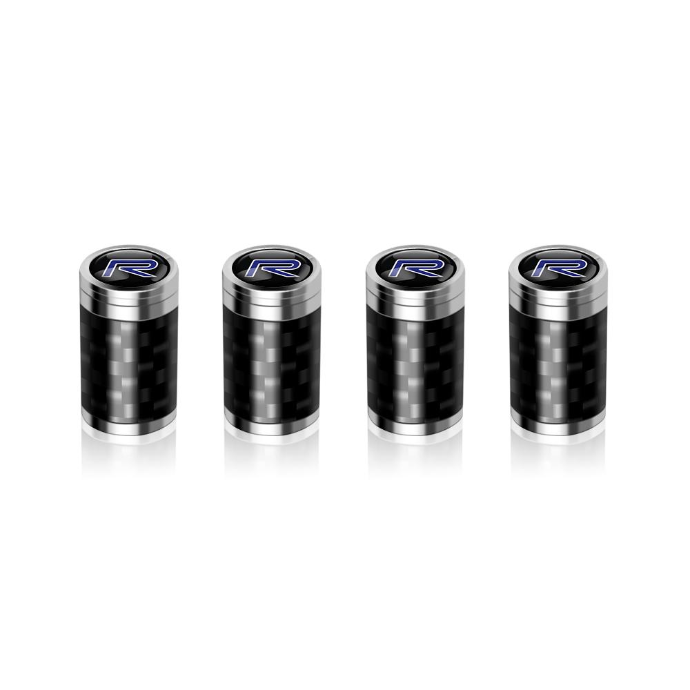 4Pcs Carbon Fiber Valve Caps Wheel Tire Tyre Stem Ardust Waterproof Cover For Volvo Rdesign T2 T3 T4 T5 T6 T7 T8 S90 XC90 S60 R ars123