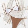 2025 Triangle Cup Print Sexy Bikini - European & American Style Split Swimsuit Swimwear
