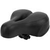 Mountain Bike Saddle Comfortable Microfiber Leather HollowCarved Spring Bike Saddle Seat(Black )