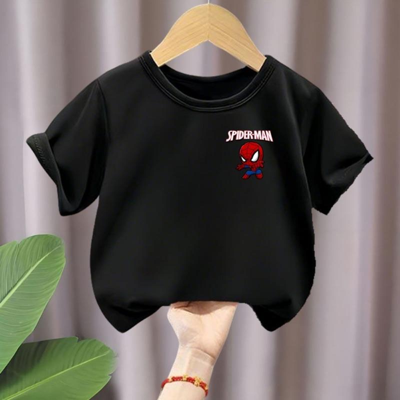 2026 Summer New Styke Boys Casual T Shirt Mickey Printed Children's O Neck Short Sleeve Tops Kids Fashion Outdoor Clothes Comfy