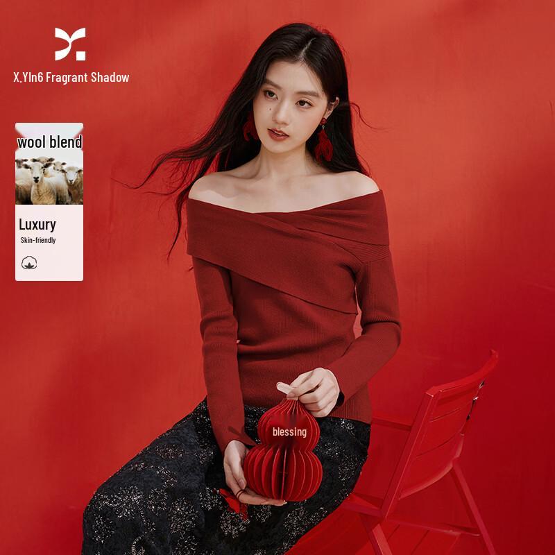 Women s Elegant Off-Shoulder Knit Sweater L