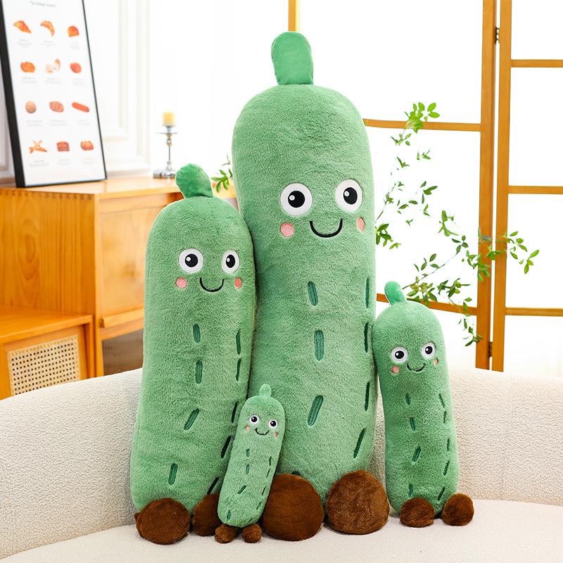 New Pet Cat Toys Plush Vegetables Cucumber Catnip Interactive Self-hi Gnawing Claws Teasing Cat Toy Worker