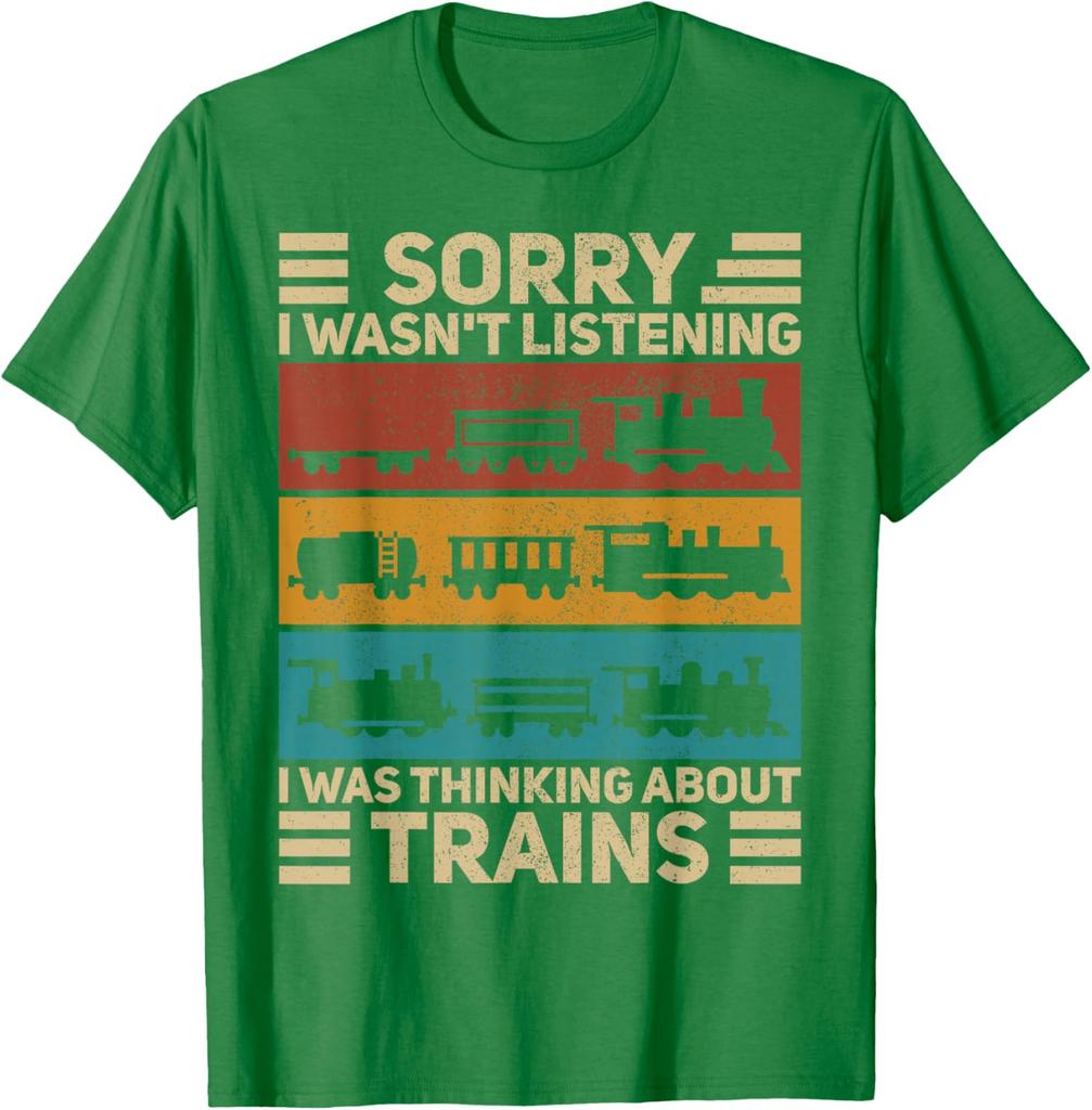 Retro Wagon Train Lover Model Railroad Conductor Funny Train T-Shirt
