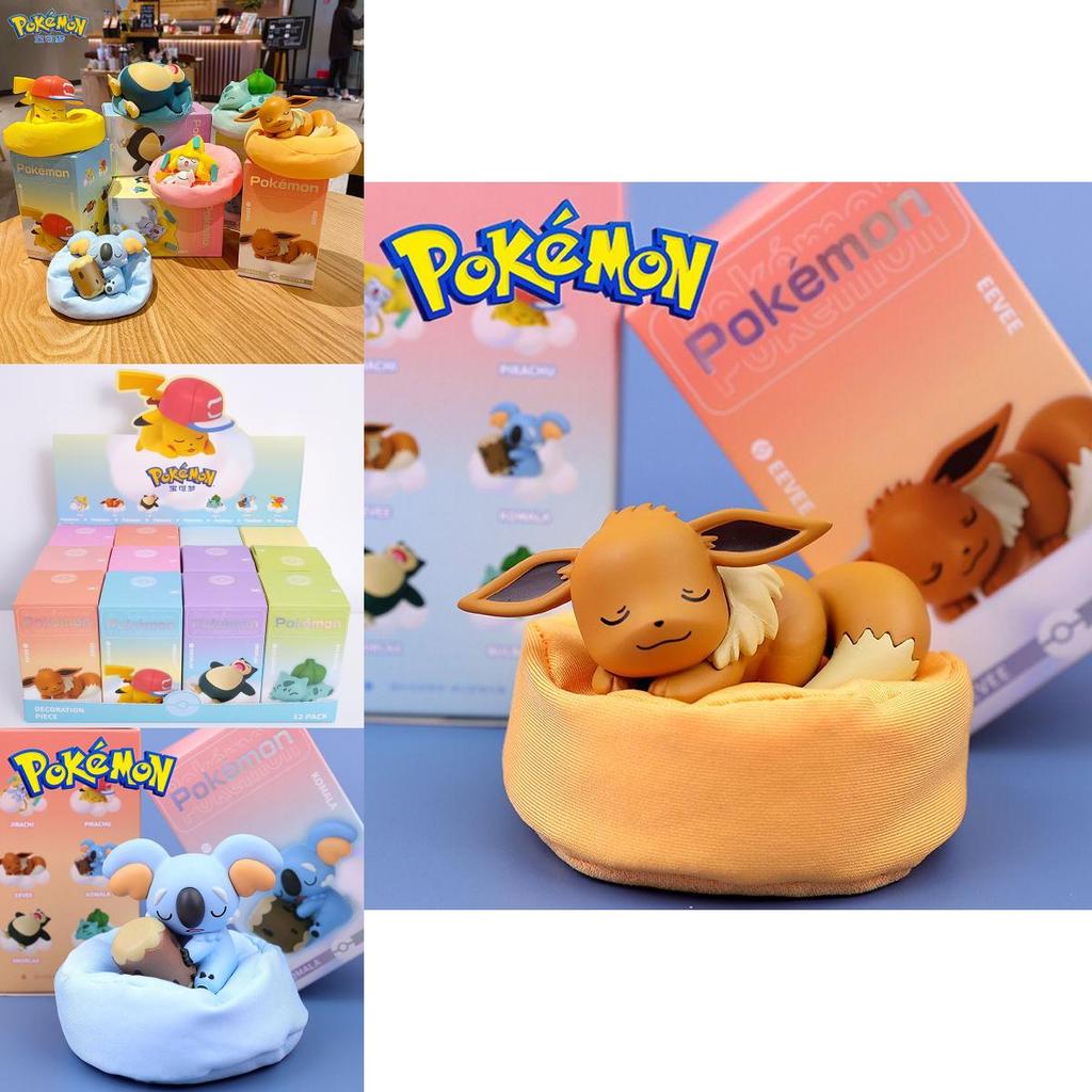 Figure Pokemon Action Toys Sleepy Pikachu Snorlax Bulbasaur Jirachi Komala Eevee