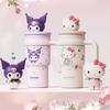 X&W for Sanrio 700ML Insulated Cups Keep Cold & Hot Thermal Mug Stainless Steel Cartoon Hello Kitty Drinking Cup with Doll Lid