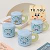 Personalized Little Panda with Lid Cute Cartoon Ceramic Cup High Looking Girl Mug Small Gift Box Set Water Cup