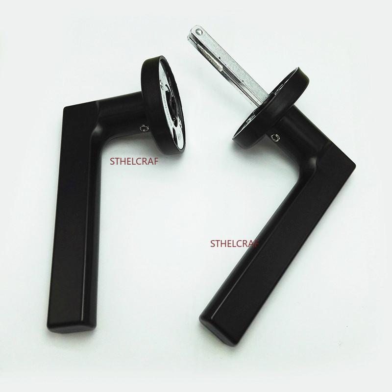 1 Pair Stainless Steel Passage Door Handle Silent Reversible Handle for Bedroom Bathroom Door Furniture Hardware Accessories