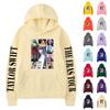 Women's Fashion Casual Long Sleeved Round Neck Letter Printing Loose Plush Pullover With Rope Hoodie