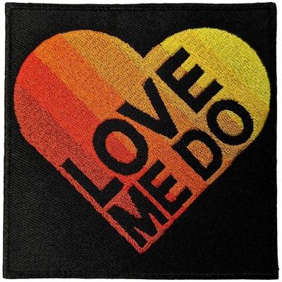 Love Me Do Woven Gradient Heart Iron On Patch