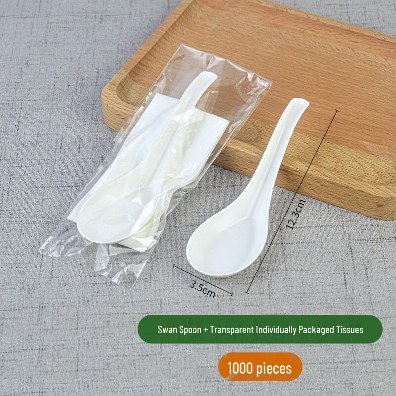 CHULV Starch-Based Disposable Soup Spoons
