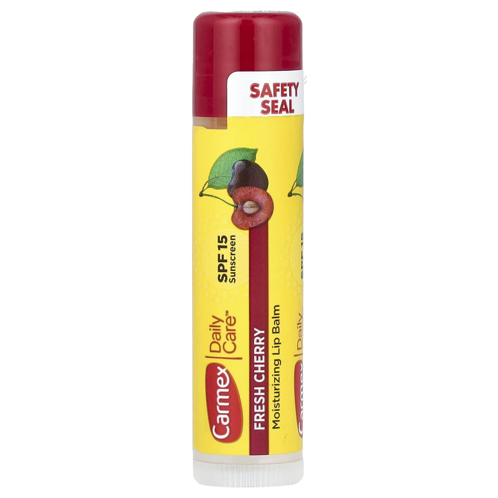 

Carmex, Daily Care, увлажняющий бальзам для губ, свежая вишня, SPF 15, 4,25 г (0,15 унции)