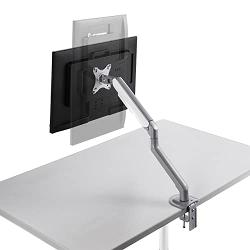 SANWA SUPPLY Monitor Arm, Built-in Spring, 2-9kg Weight Capacity, Horizontal and Vertical Adjustment, VESA Compatible, Silver, LA1901