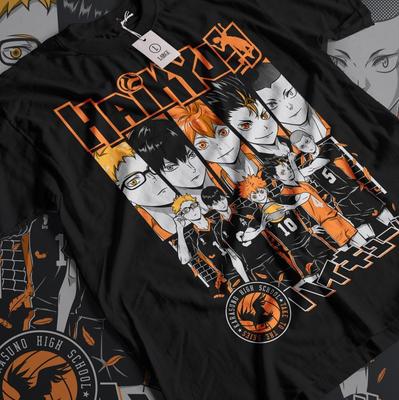 Hinata Shoyo Manga Paneli Haikyuu Haikyu Anime Unisex Tişört Tişört Tee TÜM BEDEN