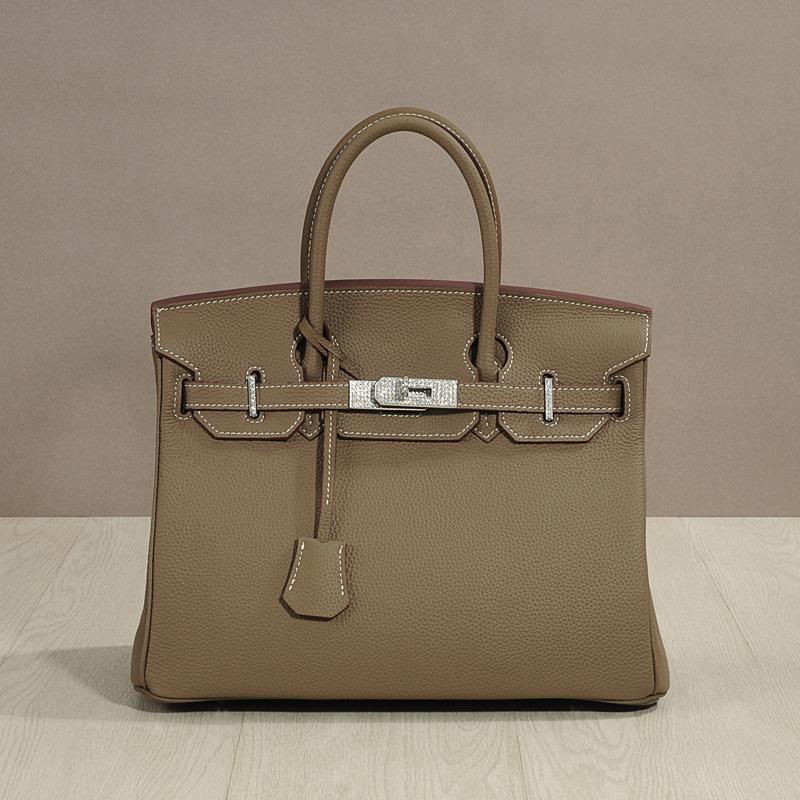 

Новая модная женская сумка из натуральной кожи с рисунком личи и слоистой телячьей кожей с платиновой сумкой через плечо 30x17x25cm хаки