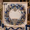 Handmade Art Project DIY Hanukkah Pearl Kit, 3D Mosaic Bead Craft Set, Creative Home Decor Making Kit Ritual Activity for Traditional Holiday Desktop