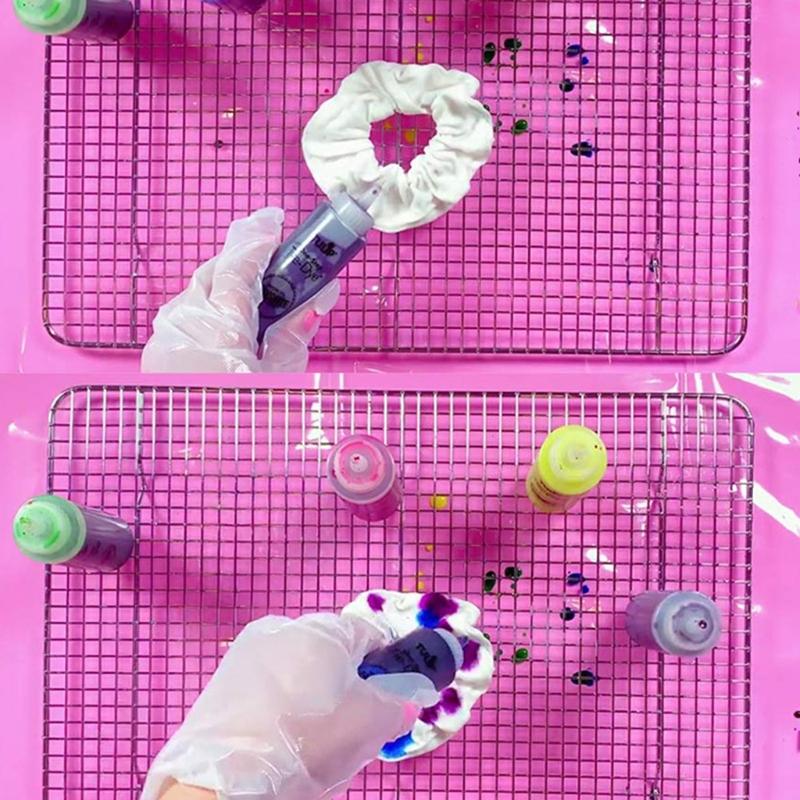 Girls Elastic Hair Ties White Scrunchies for Tie-dye Hair Ropes DIY Hair Scrunchies Soft Rubber Bands Hair Suppliess