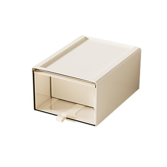 Storage Box Drawer-type Dustproof Container Stackable with Clear Display Case for