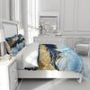 Blue Marble Print Beding Set Soft Comfortable Soft with Soft Fabric Duvet Cover For Bedrom Guest Rom Soft Nice