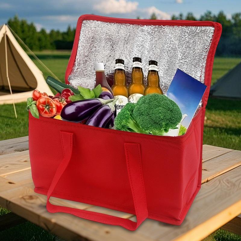 1/5x Portable Insulated Cooler Bag for Drinks and Lunch Aluminum Foil Material for Beach Picnic Travel Food Boxes Accessories