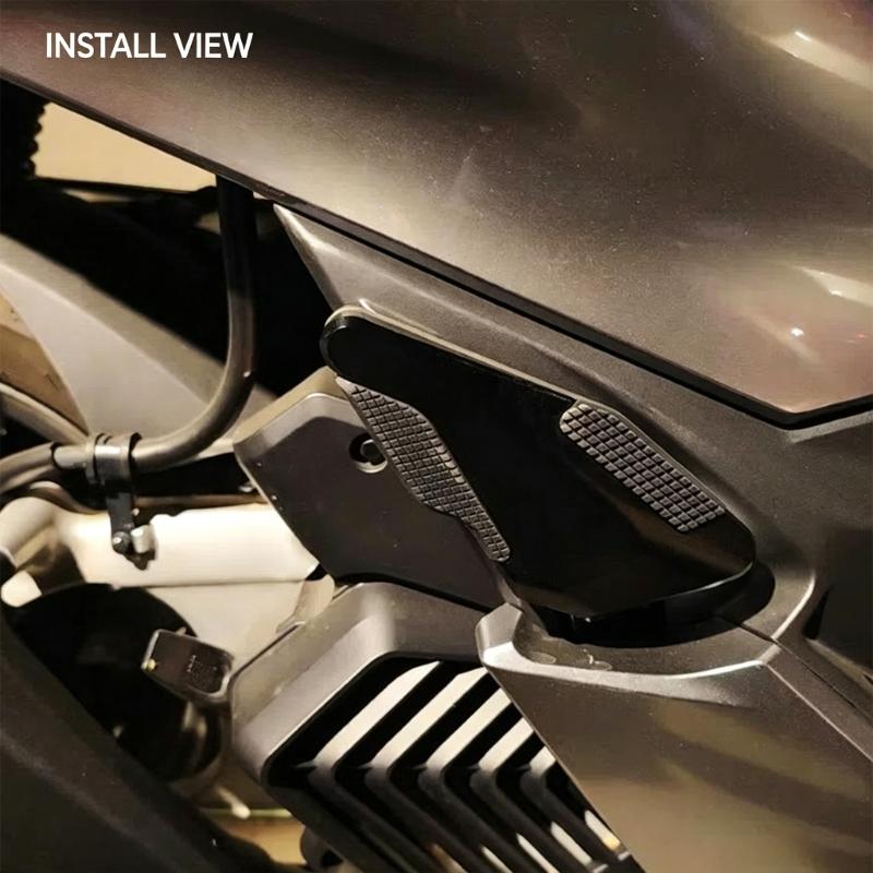 Textured Motorcycle Step Plate Pair with Aluminum Bodies, Footrest Floorboard Accessories for PCX160 PCX125 Routine Replacement Work
