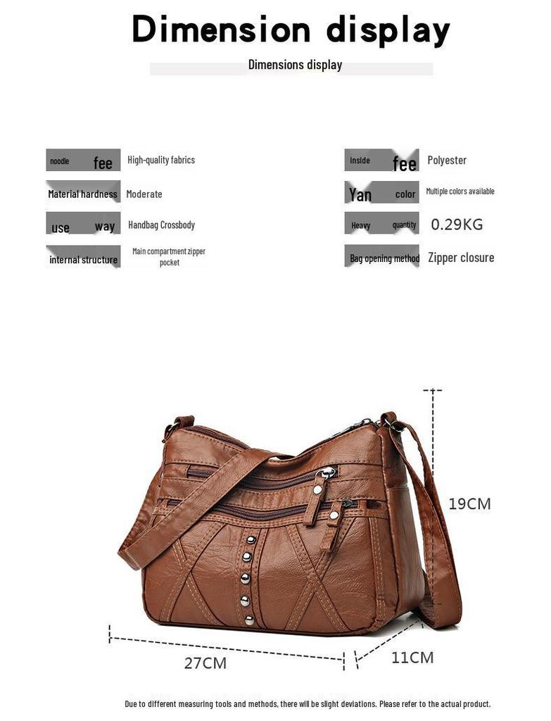 Elegante Retro Leder Crossbody Wickeltasche - Leicht, Stilvolles Europäisches & Amerikanisches Design