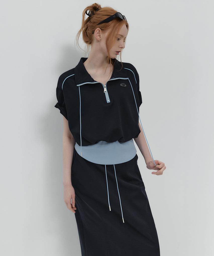 Teuwi Mentor Cutout Banding Long Skirt