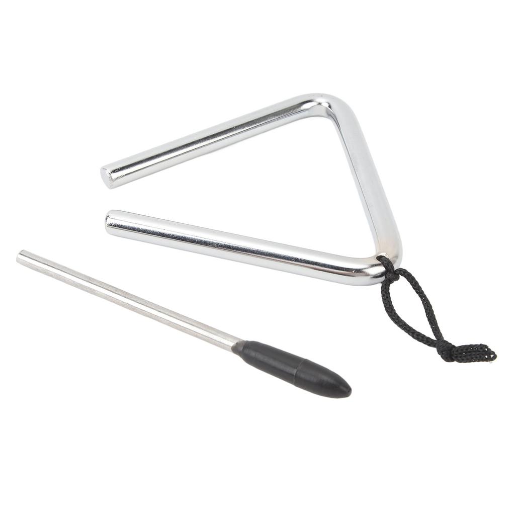 Triangle Percussion Instrument 4 Inch Stainless Steel Hand Percussion Triangle for Music Education Dinner Ringtone