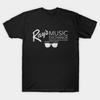Men Black Print T-shirt Ray'S Music Exchange - Calumet City, Illinois - Vintage Logo No-Cut Transfer Paper Print Cotton Tshirt