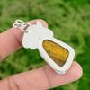 Daughters Day Sale 925 Sterling Silver Natural Tigers Eye Bezel Elegant Pendant