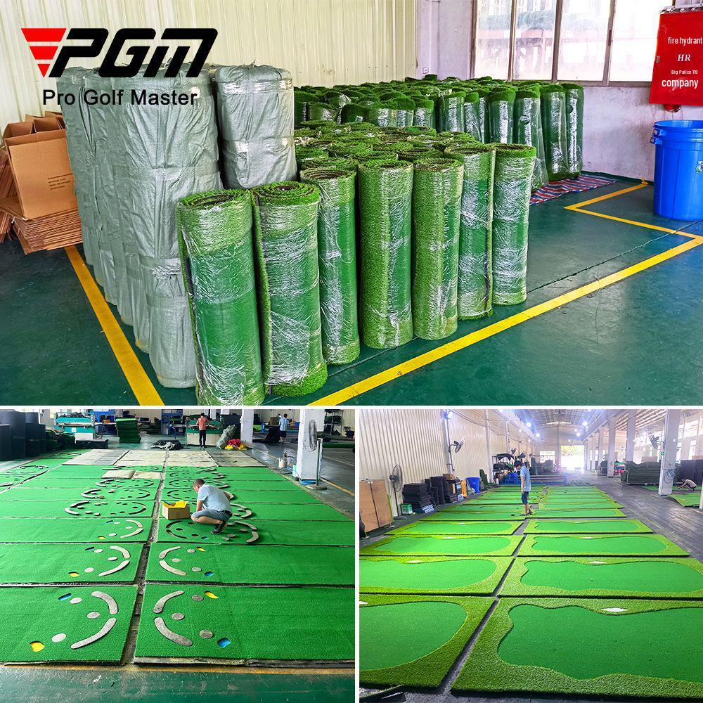 Indoor Golf Putter Practice Mat with Big Footprint - Non-Slip Home Use Mini Green