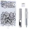 1 Set Eyelet Button Easy To Use Hole Punching Kit for Waterproof Tarpaulins Curtains Awnings Shoes Bags