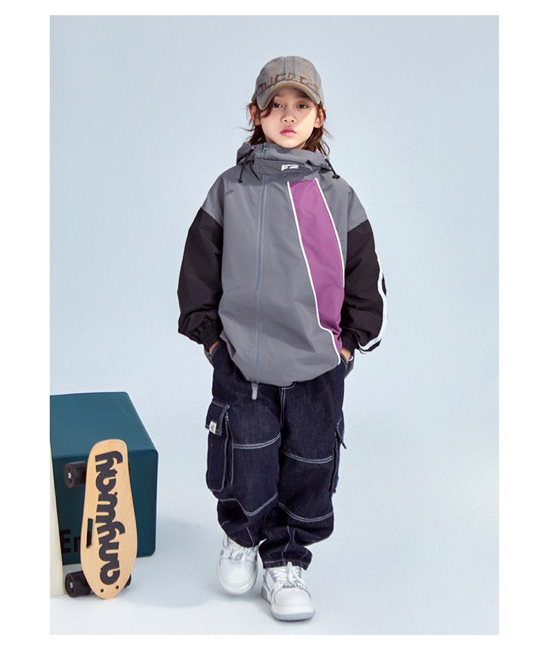 FULONGZAI 2025 Spring/Summer Kids' Loose Windbreaker Jacket