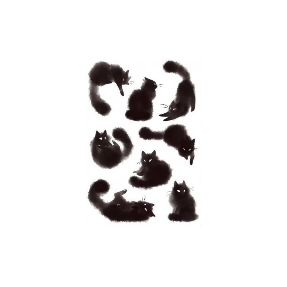 Water Transfer Decals Kitty Temporary Tattoo Instant Body Art Sticker  Finger Hand Legs Arm Style 2
