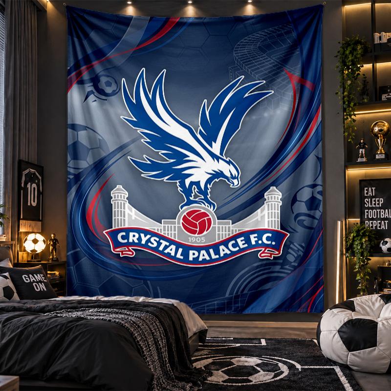 Tapiserie de agățat pe perete Print Fotbal Palatul de Cristal Pânză pentru Sufragerie Dormitor Decor Acasă