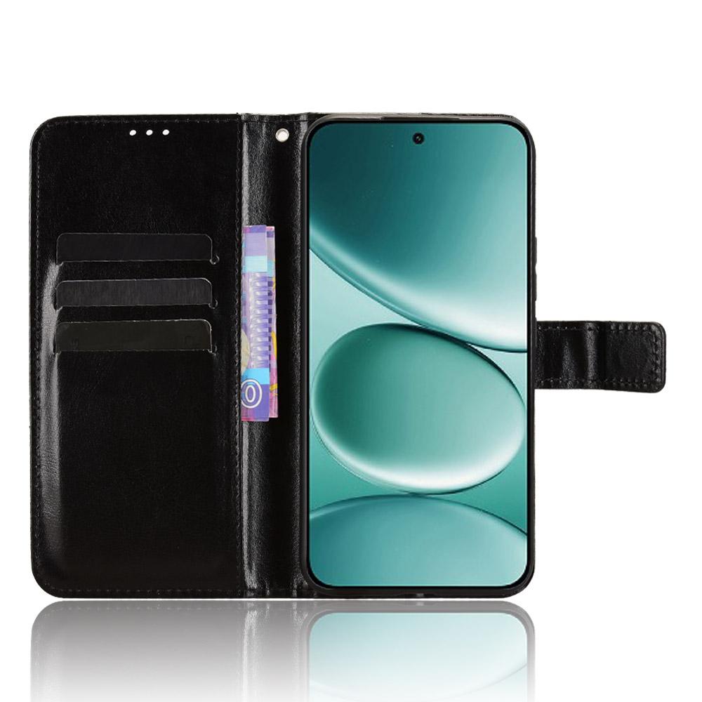 For Xiaomi Redmi Note 15 Pro 5G (Global) PU Leather Case with Strap Crazy Horse Texture Phone Wallet Cover