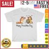 Happy Friendship Day Gift Funny Dog And Cat Playing Darts T Shirt Men Women NEW