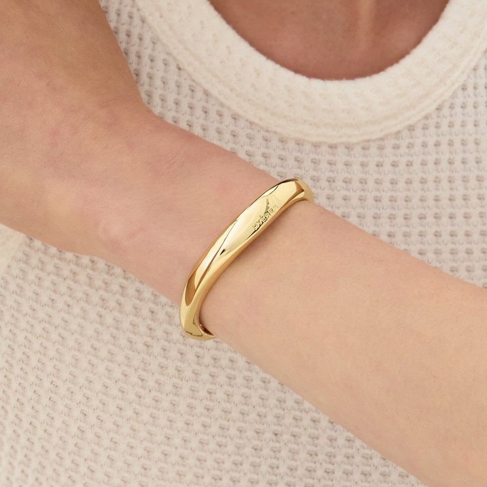 Champagne Moon (Y) Chunky Cuff Bangle Hl2B56224Yb