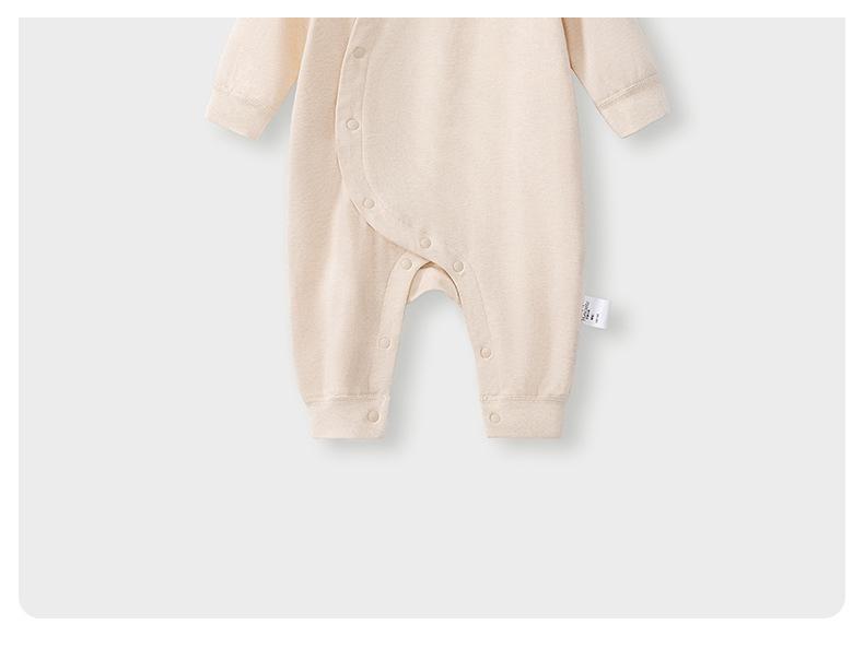 Unisex Pure Cotton Baby Long Sleeve Bodysuit for Spring & Autumn Outdoor Play