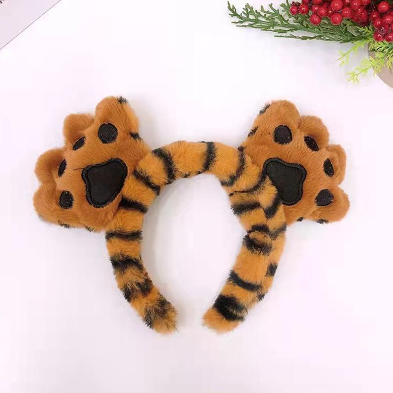 Sweet Hair Accessories Women Washing Face Hairband Delicate Tiger Paw Shape Headbands Durable Cartoon Hair Hoop for Girl