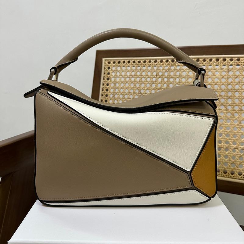 New Trendy Mini Geometric Bag Rhombus Contrasting Color Bag Women's Premium Texture Handbag Shoulder Crossbody Small Square Bag