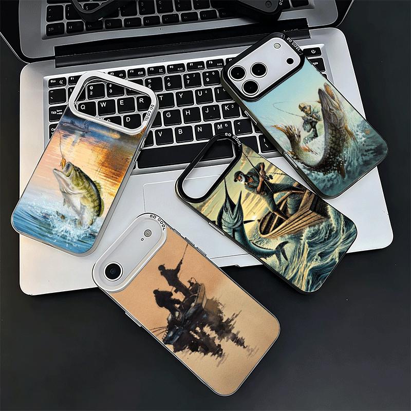 Hunting Fishing Man Shockproof Phone Case for iPhone 17 Air 16 16E 15 Pro Max 14 Plus 13 Mini 12 Back Cover Anti Fall Fundas