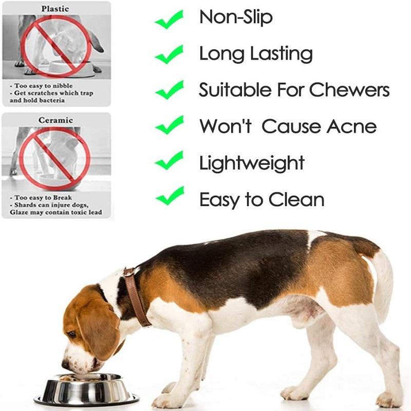 Roestvrij Staal Huisdier Hond Kat Kom Duurzame Huisdier Voerbak Kat En Hond Drinkbak Metalen Voerbak Makkelijk Schoon te Maken Huisdier Product
