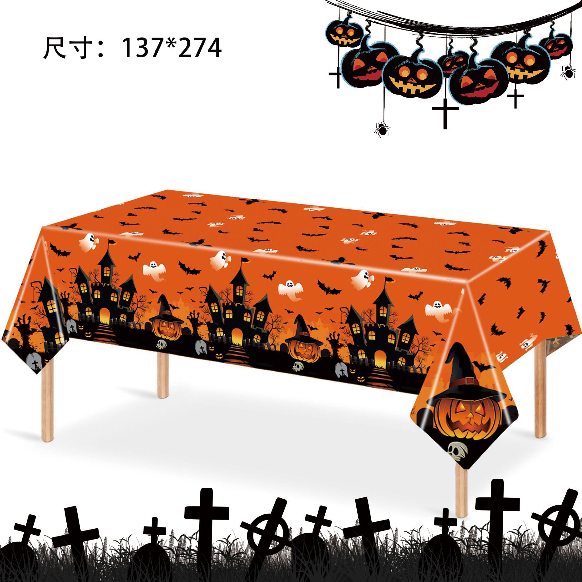 

Halloween Decorative Tablecloth Spider Web Halloween Tablecloth Halloween Themed Party Decorative Tablecloth Pumpkin Halloween Tablecloth 137 * 274