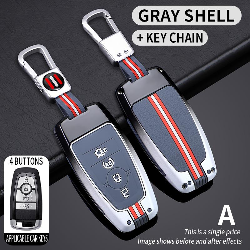 Zinklegering Bilnyckelskydd Skyddsskal För Ford Fusion Mondeo Mustang Explorer Edge EcoSport För Lincoln Mondeo MKC MKZ MKX