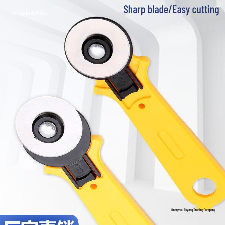 Rotary Cutter for Fabric, Paper, Leather, Silk, and Satin - Versatile Craft and Patchwork Knife